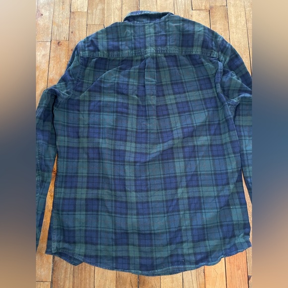 Eddie Bauer green and blue plaid button up - Tall Large - Picture 8 of 11